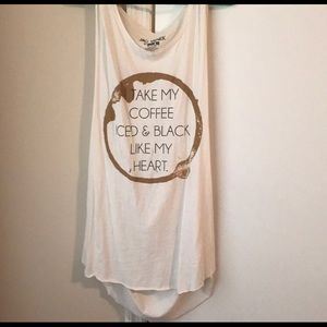 Rare super coveted Jac Vanek coffee tank Medium